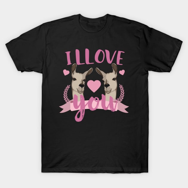 I Llove you Llamas T-Shirt by Eugenex